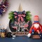 Patriotic Wreath July 4th , Memorial Day Door Decorations – 3D Independence Day Wreath with Flag, Military Boots & Faux Greenery